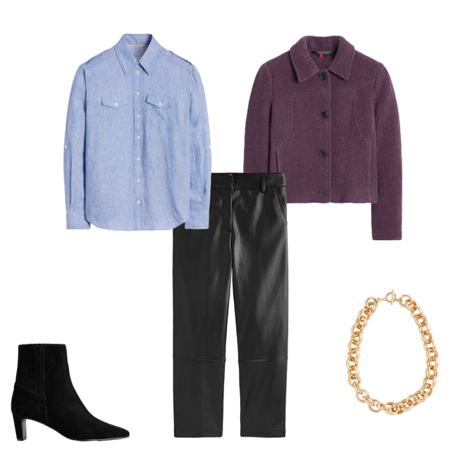 Oxford Boucle Jacket-Damson | Boden USA
