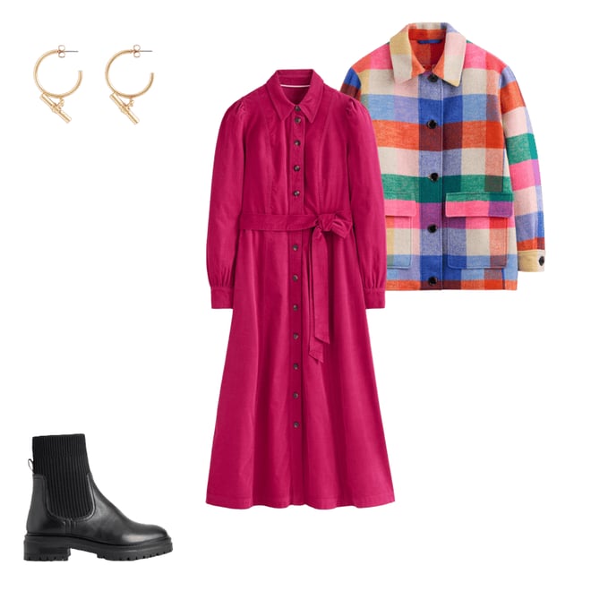 Wool Check Coat - Multi Check | Boden US