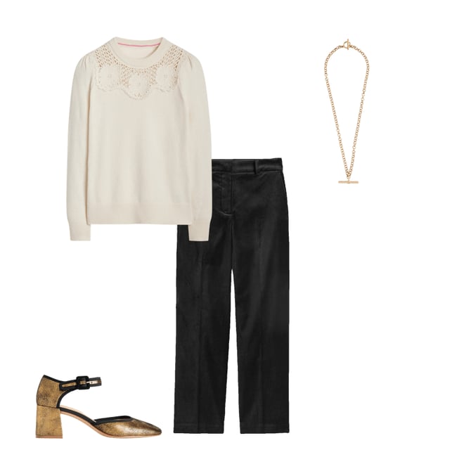 5th bundle featuring 3 items which compliment Two Part Block Heel Pumps