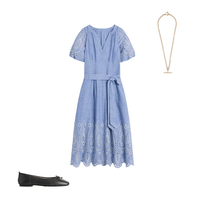 3rd bundle featuring 2 items which compliment Puff Sleeve Embroidered Dress