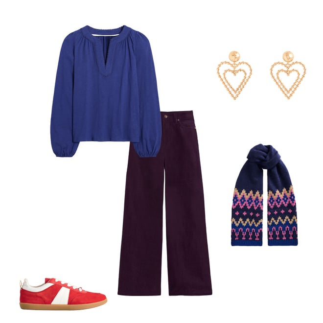 2nd bundle featuring 4 items which compliment Chunky Fair Isle Scarf, Navy