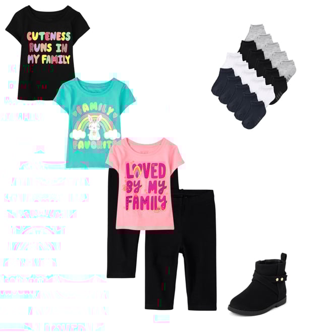 2nd bundle featuring 3 items which compliment Baby And Toddler Girls Capri Leggings 2-Pack