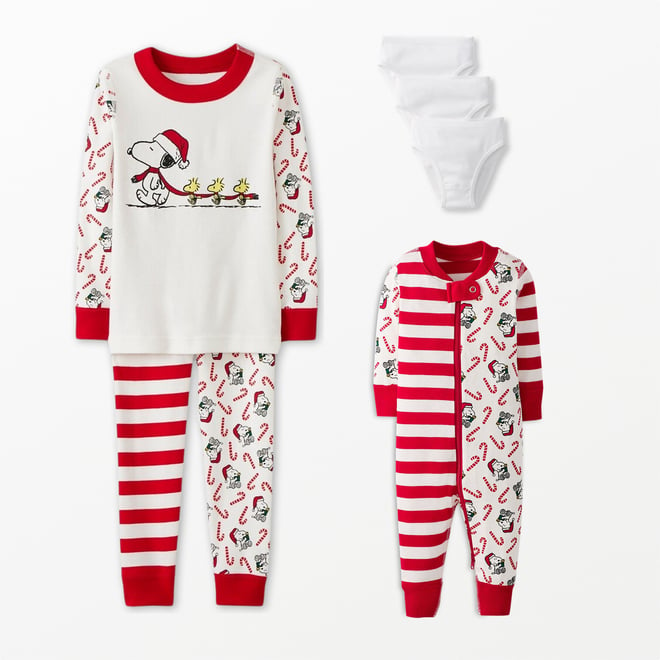 Kids Peanuts Holiday Long John Pajama Set Hanna Andersson