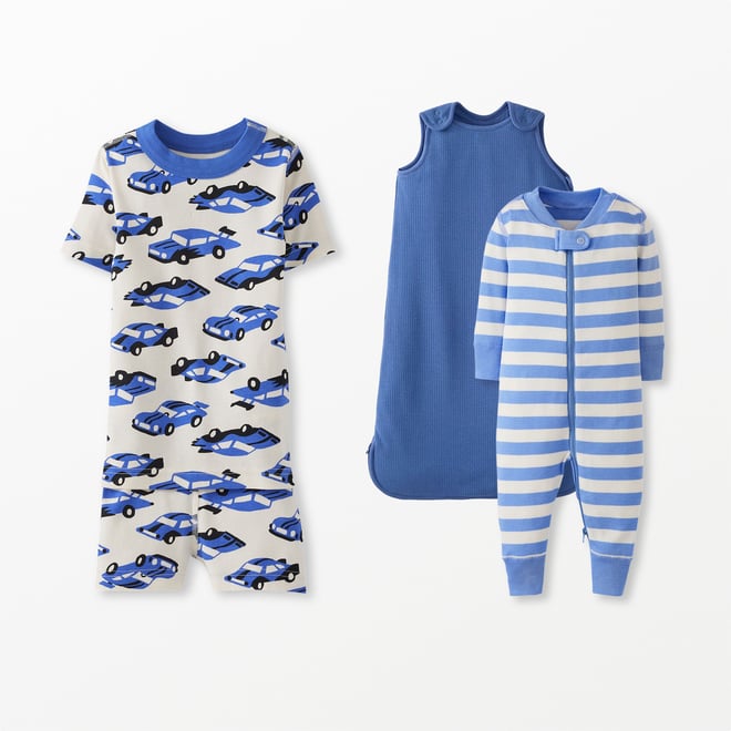 ベビーパジャマ house on the hill Pajamas (Navy Stripe) The Nina Pajama Set - Navy Mariner's Toile – Hill House Home