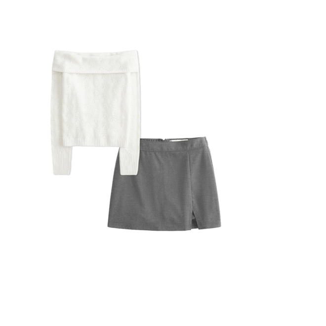 Hollister Comfy Cloud Stitchy Off-the-Shoulder Sweater