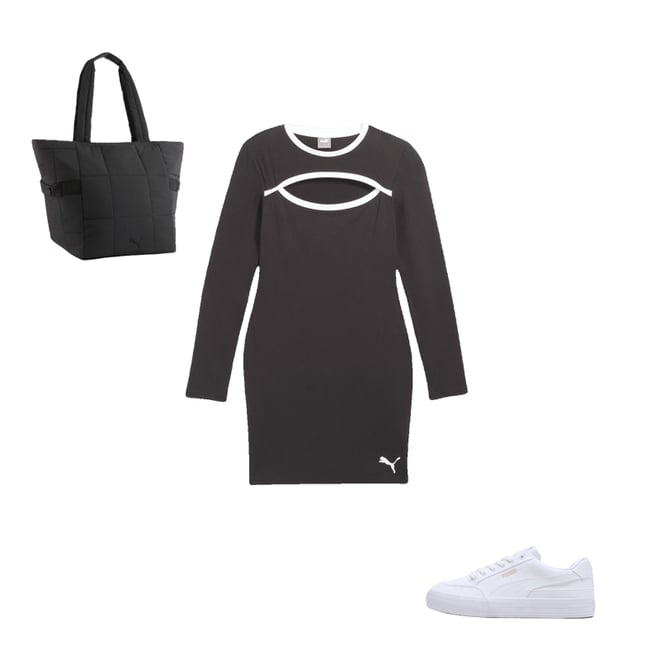 HER Long Sleeve Trim Women's Dress | PUMA