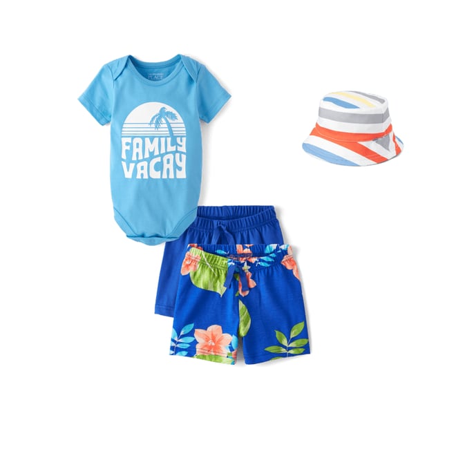 7th bundle featuring 2 items which compliment Baby Boys Striped Reversible Bucket Hat