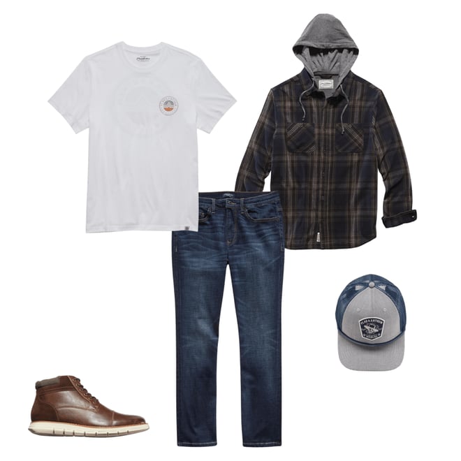 5th bundle featuring 4 items which compliment  Grayridge Thermal-Lined Hooded Shirt Jacket - Charcoal Multi