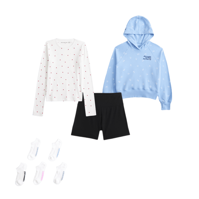 pattern logo popover hoodie