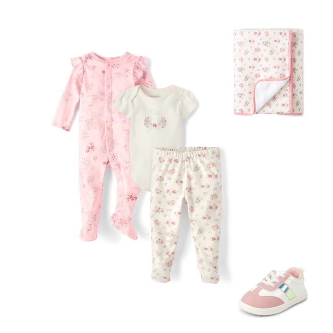 3rd bundle featuring 2 items which compliment Baby Girls Floral Cozy Blanket