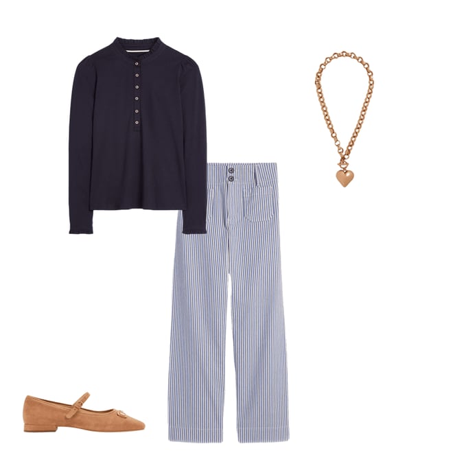 6th bundle featuring 3 items which compliment Primrose Patch Pocket Pants-Ticking Stripe