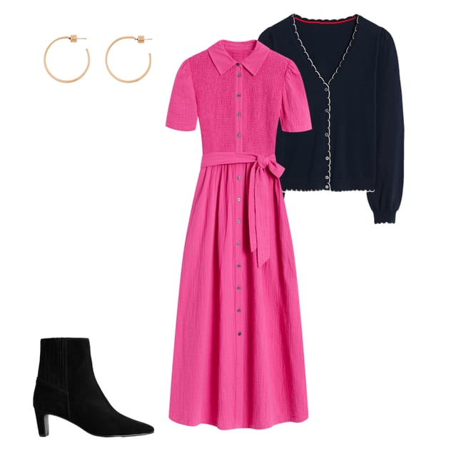 5th bundle featuring 3 items which compliment Back Panel Heeled Ankle Boot
