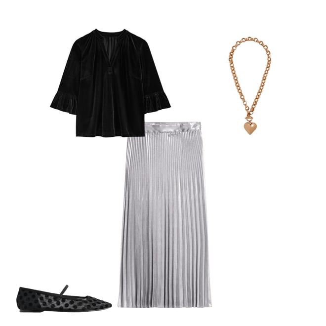 1st bundle featuring 3 items which compliment Camilla Metallic Midi Skirt