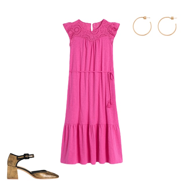 5th bundle featuring 2 items which compliment Juliet Broderie Midi Dress-Tickled Pink