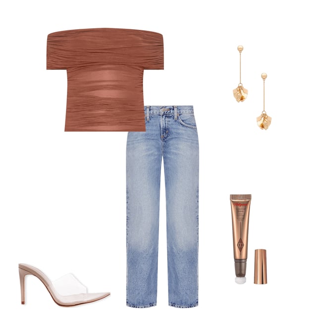 1st bundle featuring 4 items which compliment Amber Low Rise Straight Jeans