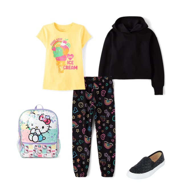 3rd bundle featuring 4 items which compliment Girls Print Fleece Jogger Pants