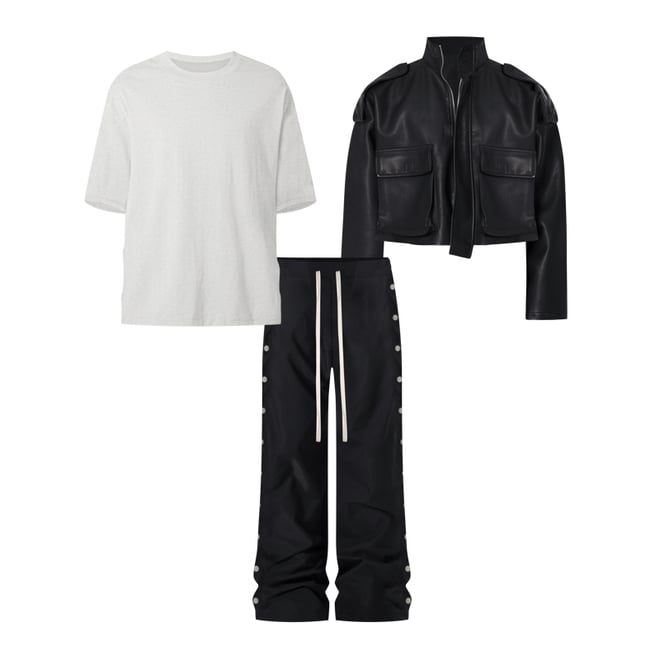 PU Cropped M65 Jacket Jacket - Black | mnml | shop now