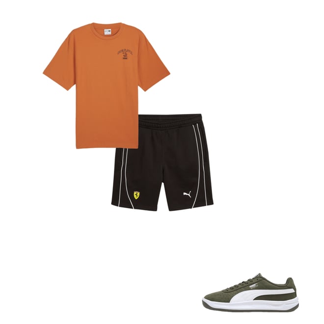 Puma ferrari shorts orange on sale