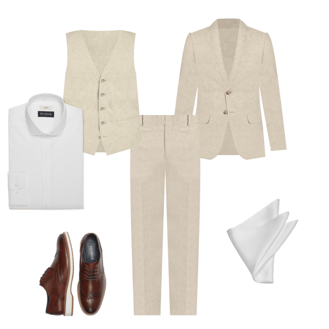Jos. A. Bank Slim Fit Linen Blend Suit Separates Pants - Jos