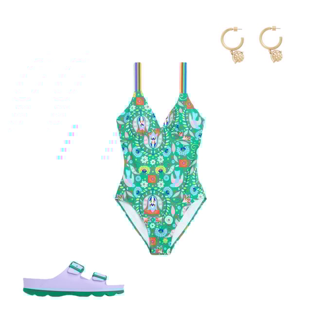 6th bundle featuring 2 items which compliment Lyla Double Buckle Sliders-Lavender Purple