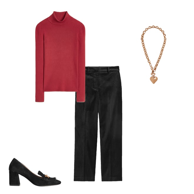 4th bundle featuring 3 items which compliment Kew Velvet Pants-Black