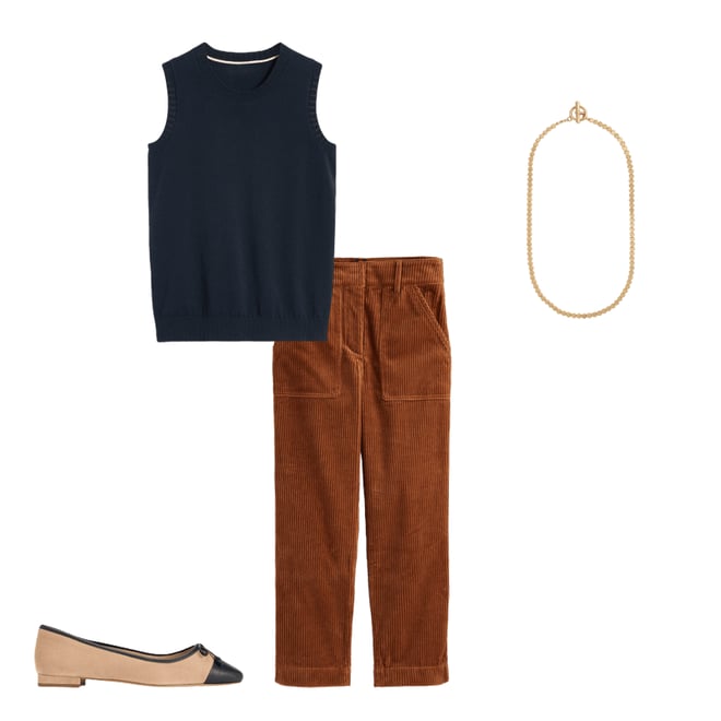 3rd bundle featuring 3 items which compliment Tapered Cord Cargo Trousers-Gingerbread