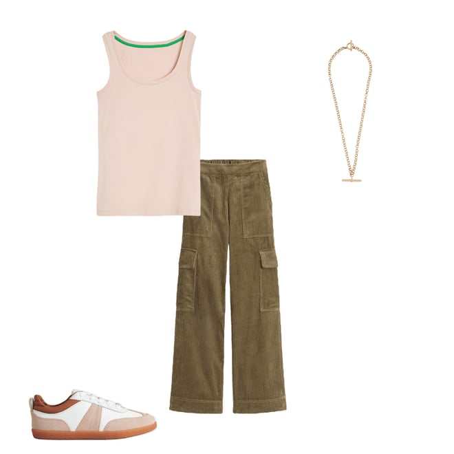 6th bundle featuring 3 items which compliment Essential Scoop-Neck Vest-Milkshake