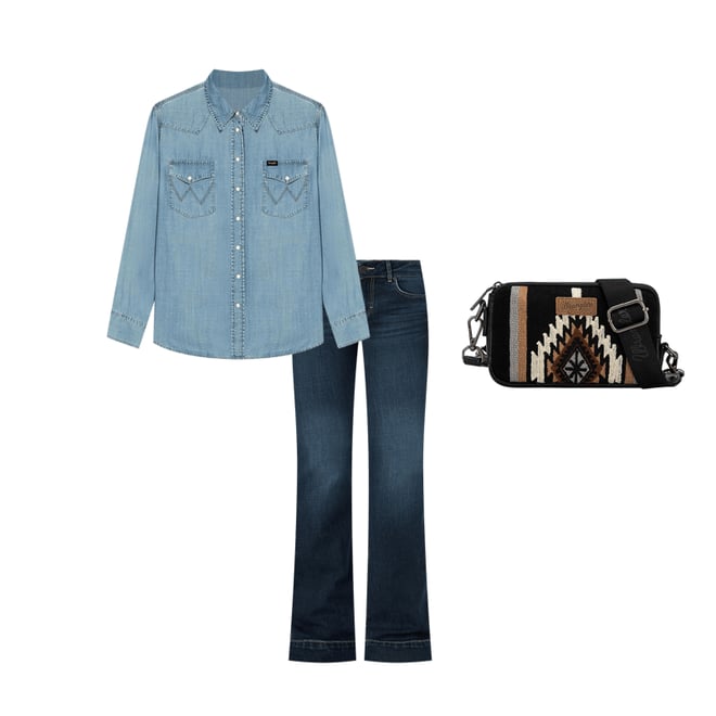 Women's Wrangler Retro® Mae Wide Leg Trouser Jean in Samantha