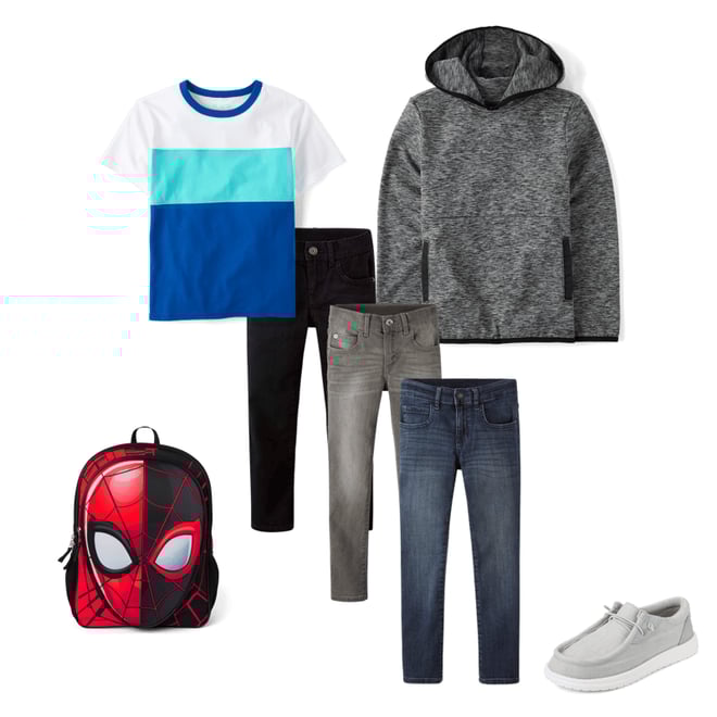 5th bundle featuring 4 items which compliment Boys Colorblock Top