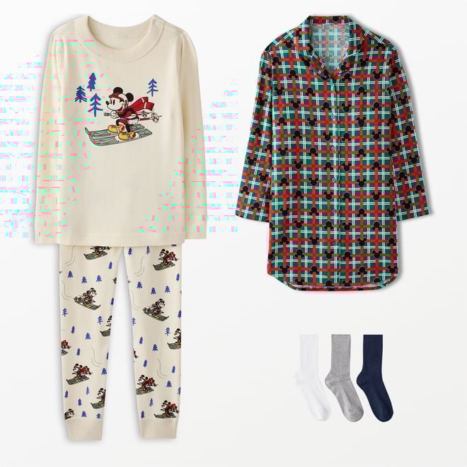 Women s Disney Mickey Mouse Holiday Flannel Nightshirt Hanna Andersson