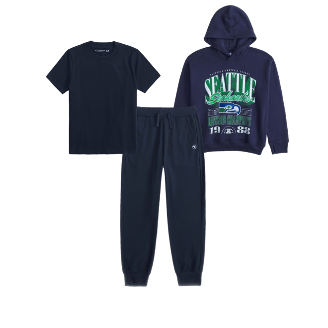 seattle seahawks graphic popover hoodie