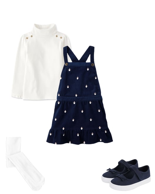 1st bundle featuring 3 items which compliment Girls Schiffli Snowman Skirtall