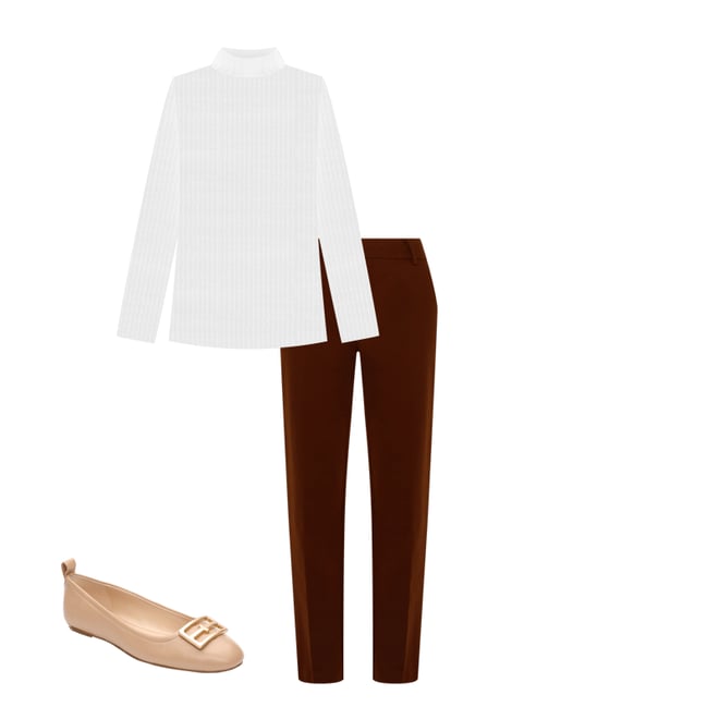 2nd bundle featuring 2 items which compliment Mock Neck Long Sleeve Knit Top