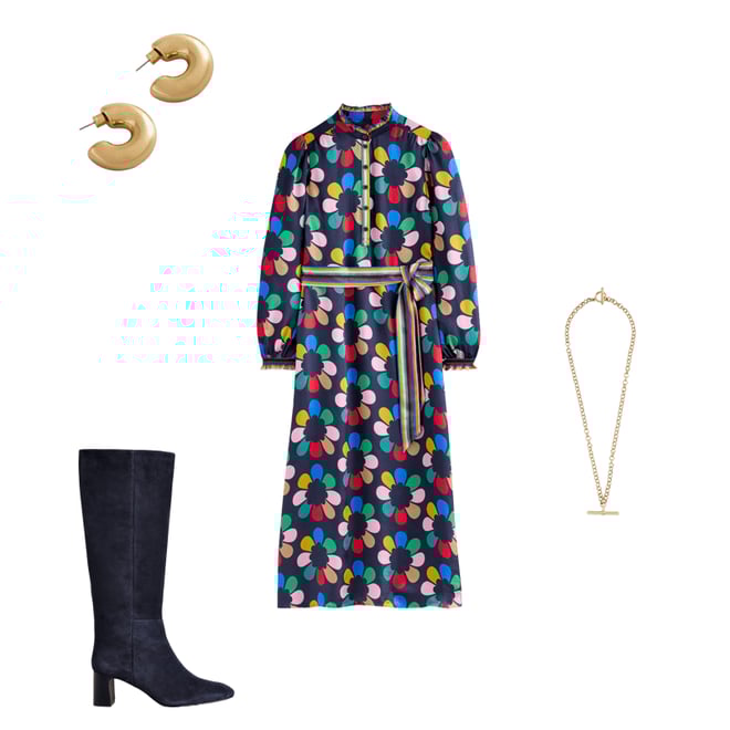 1st bundle featuring 3 items which compliment Jasmine Satin Midi Dress