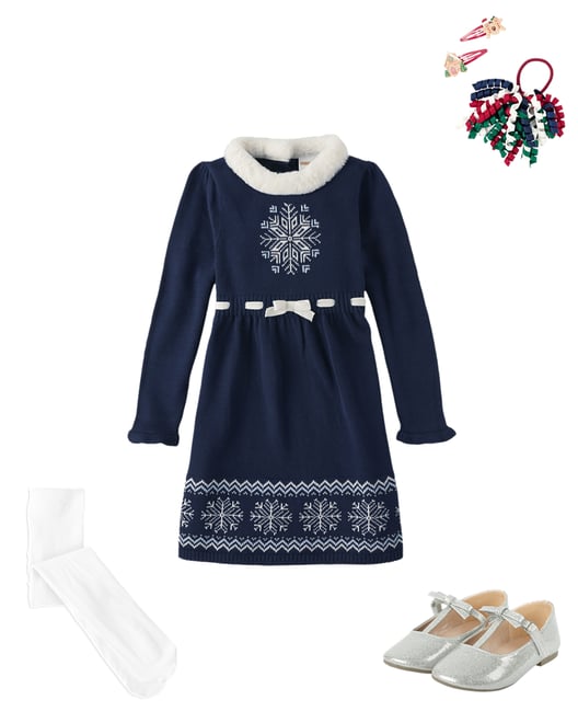 Girls navy sweater dress deals