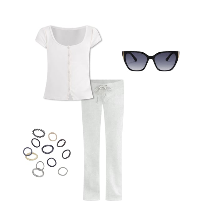 Solid Fit & Flare Sweatpants