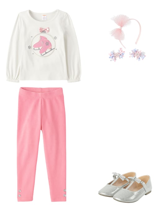 Girls Velour Leggings Little Snowflake PINK RIBBON Gymboree CA