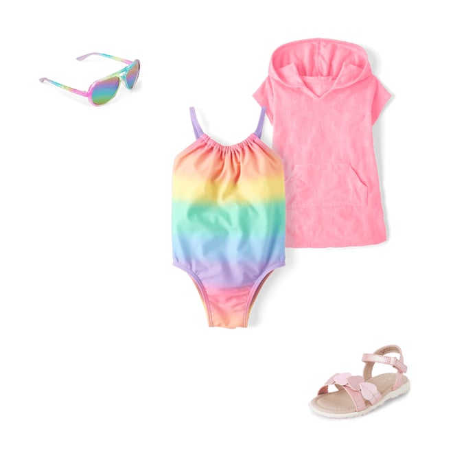 4th bundle featuring 3 items which compliment Baby And Toddler Girls Floral Terry Swim Cover-Up