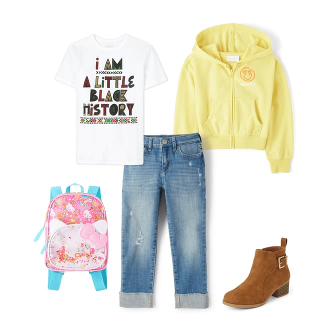 4th bundle featuring 4 items which compliment Girls Graphic Fleece Zip Up Hoodie