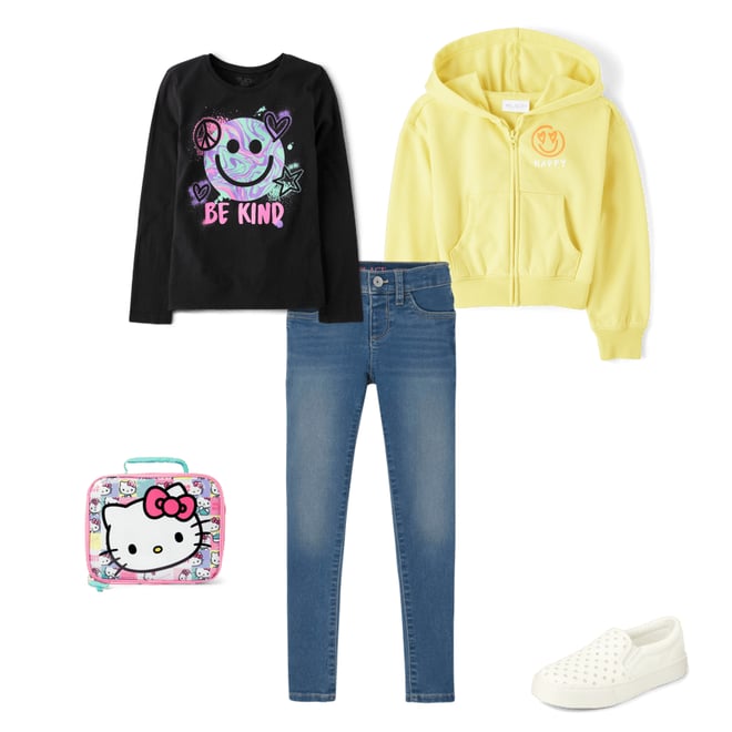 1st bundle featuring 4 items which compliment Girls Graphic Fleece Zip Up Hoodie