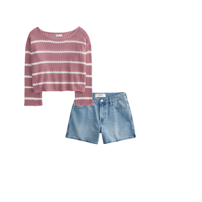 High-Rise Light Wash Relaxed Denim Shorts 5"