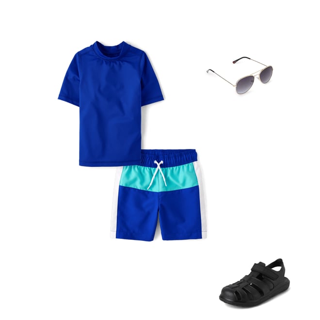 3rd bundle featuring 3 items which compliment Boys Colorblock Swim Trunks