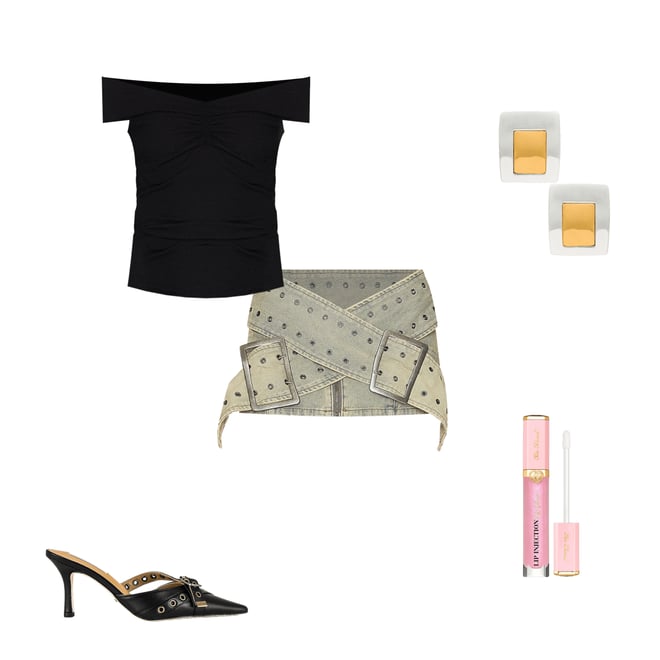 3rd bundle featuring 4 items which compliment Crue Off Shoulder Top