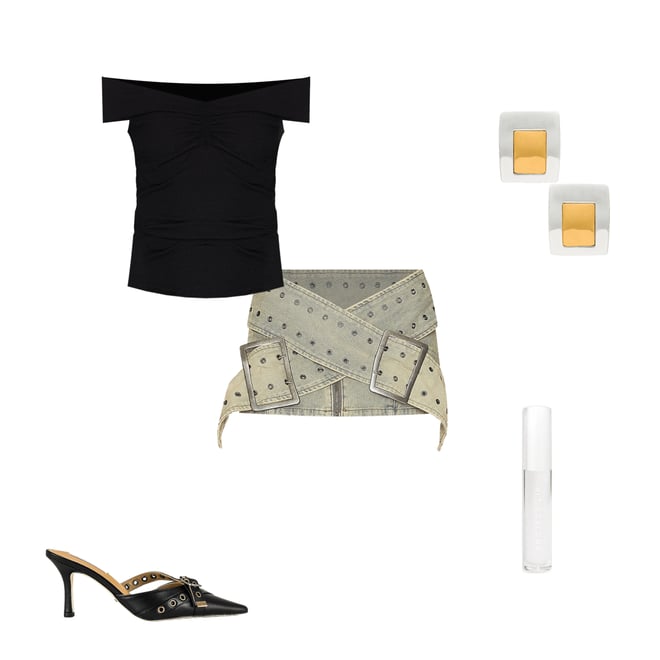 1st bundle featuring 4 items which compliment Crue Off Shoulder Top