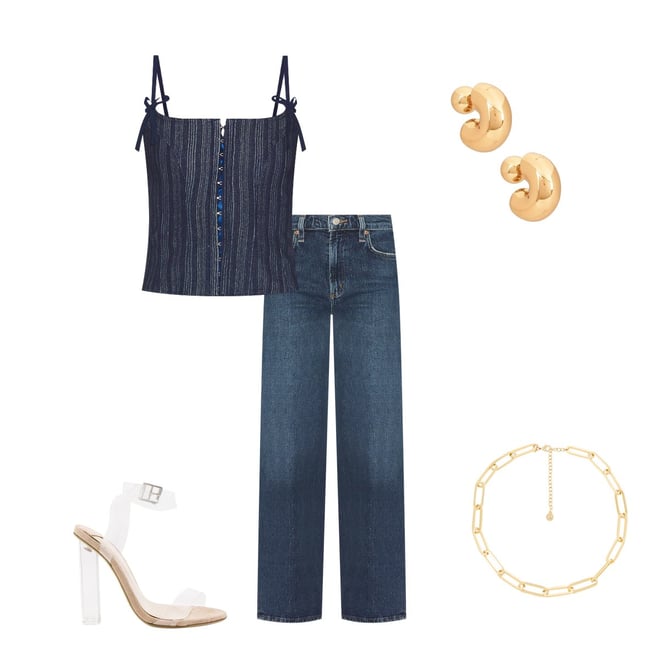 Charismatic Denim Corset