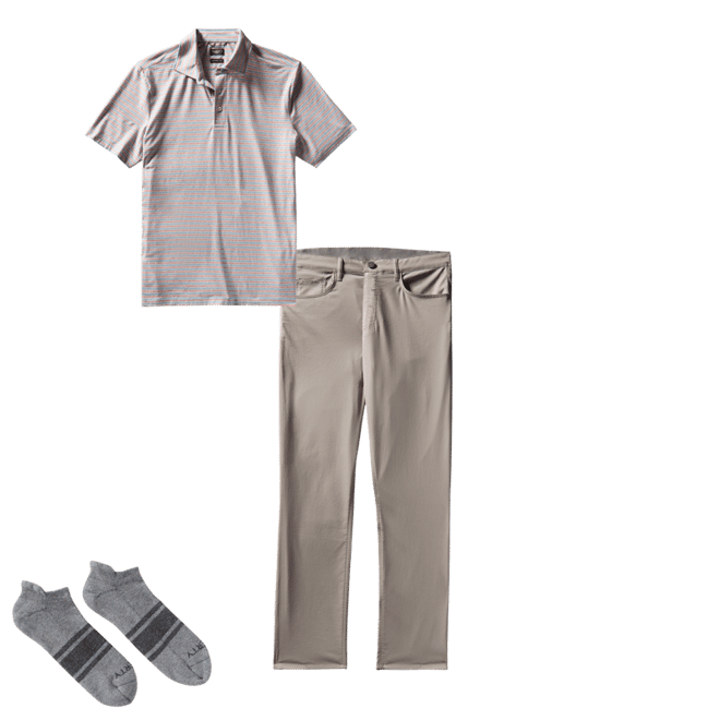 Short-Sleeve Movement™ Polo Shirt - Horizon Line Stripe Short-Sleeve Movement™ Polo Shirt - Horizon Line Stripe