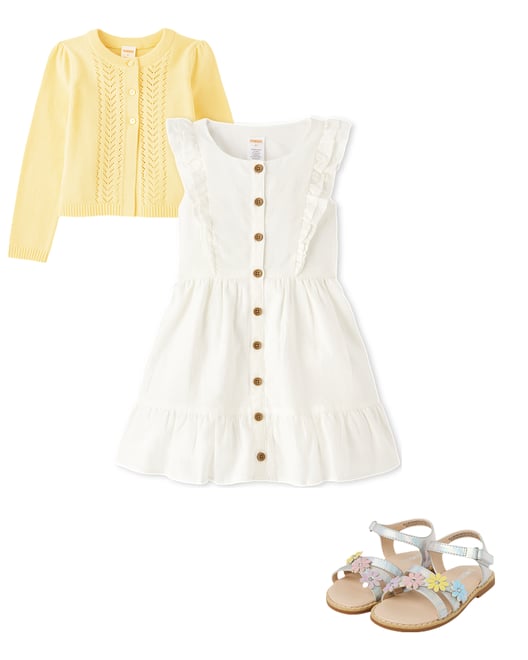 Girls Easter Egg Poplin Ruffle Skort - Spring Celebrations
