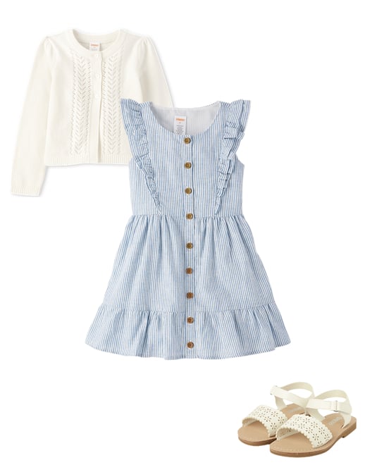 6th bundle featuring 2 items which compliment Girls Pointelle Cardigan