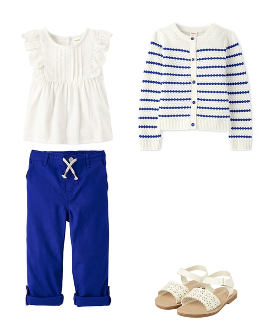 4th bundle featuring 3 items which compliment Girls Striped Cardigan