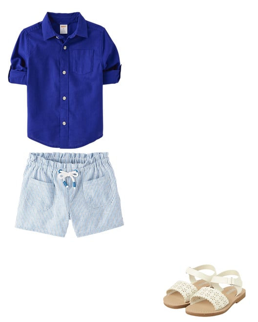 4th bundle featuring 2 items which compliment Girls Striped Linen-Blend Pull On Shorts